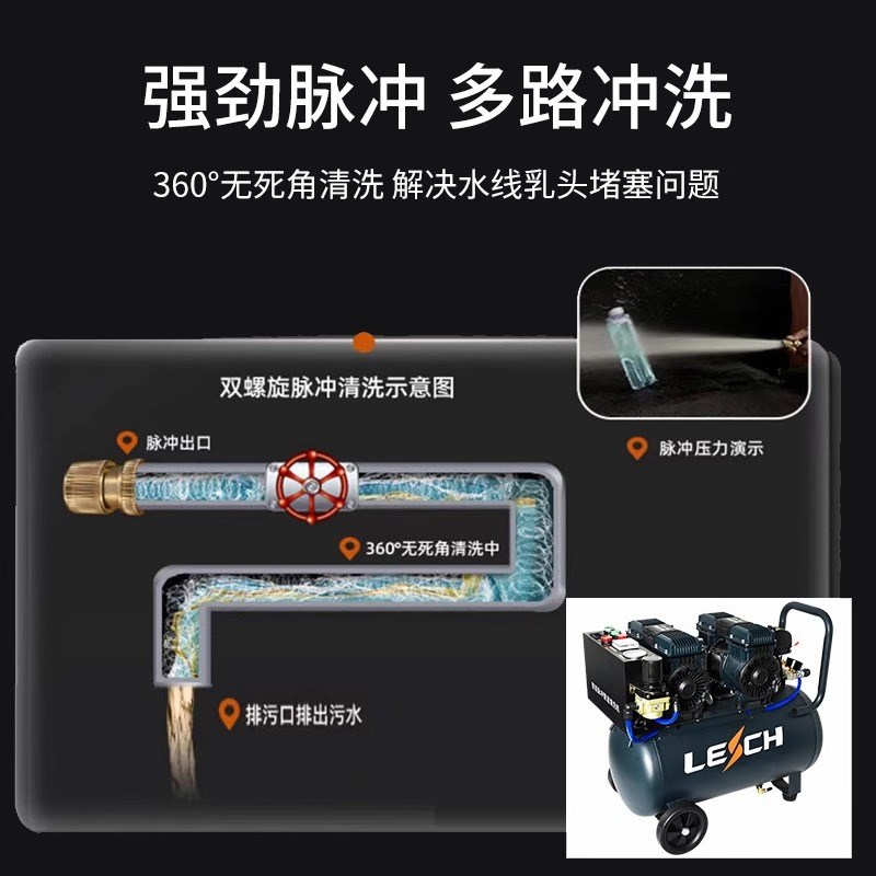 养殖场水管水线清洗机脉冲臭氧消毒清洗器鸡场家禽方管高压清洗机