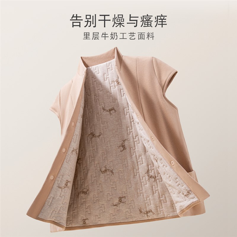 护肩颈 中老年保暖背心女加厚马甲老年人女护肩坎肩妈妈保暖衣