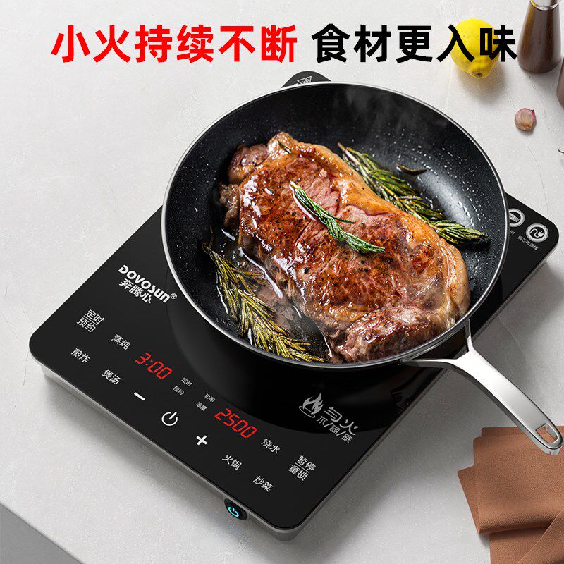 100%铜芯线盘2500W超薄平面电磁炉匀火大触摸屏家用智能2024新款