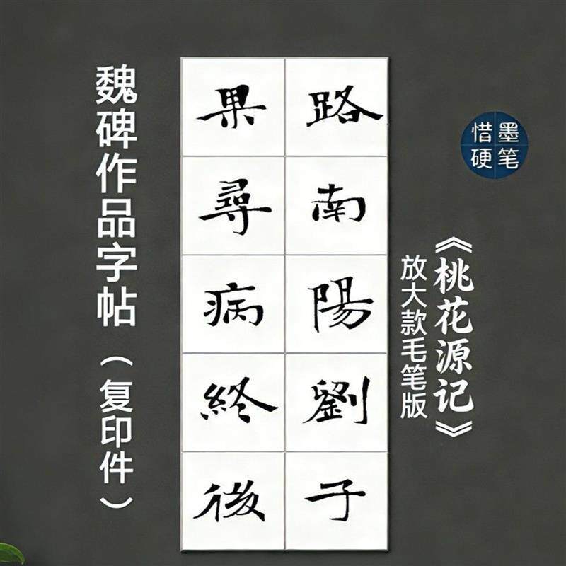 毛笔【桃花源记】魏碑毛笔字帖秀丽笔小楷临摹张玄张黑女墓志风格