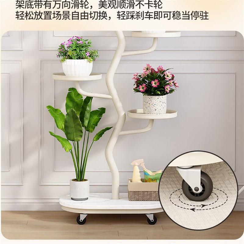室内花架子客厅落地式阳台卧室置物架多肉花盆架简约铁艺托架多层