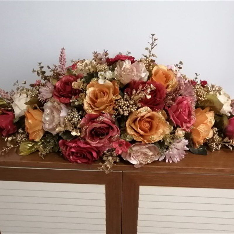 轻奢仿真花艺摆件套装复古假花装饰花绢花摆设客厅餐桌插花卉家饰
