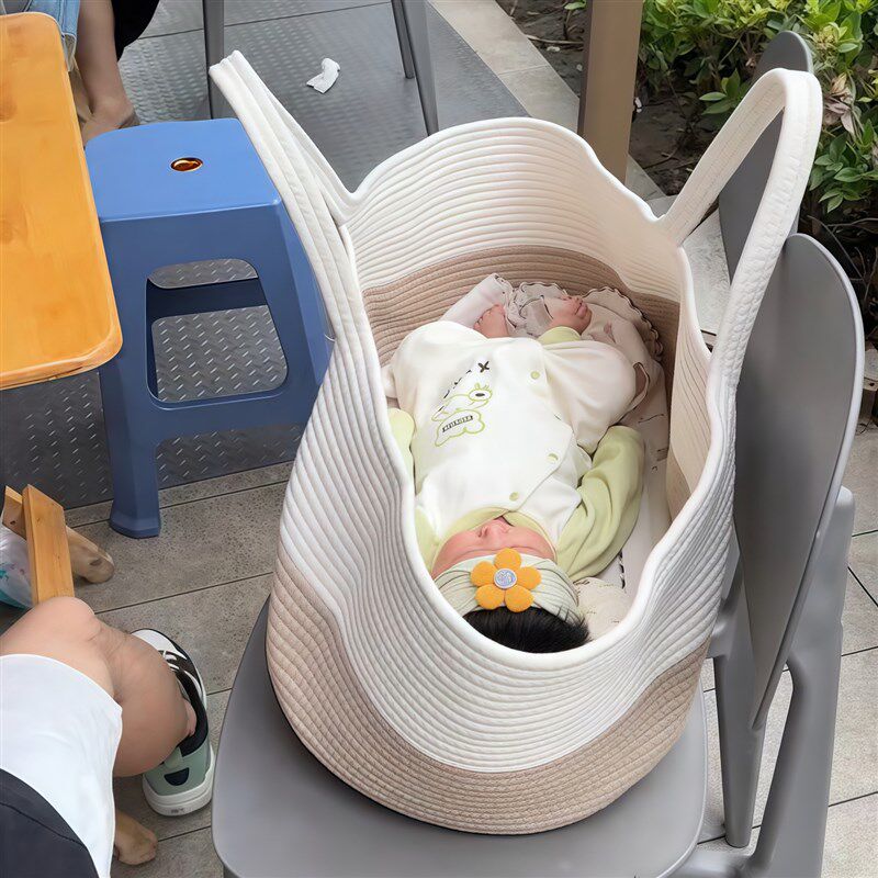 摇篮婴儿睡篮移动外出便携式提篮新生儿出院车载手提篮子宝宝睡床