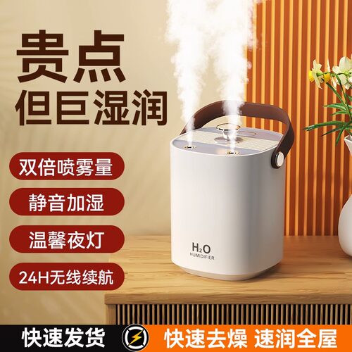 加湿器家用静音卧室小型大雾量孕妇婴儿桌面空气加湿器喷雾学生宿