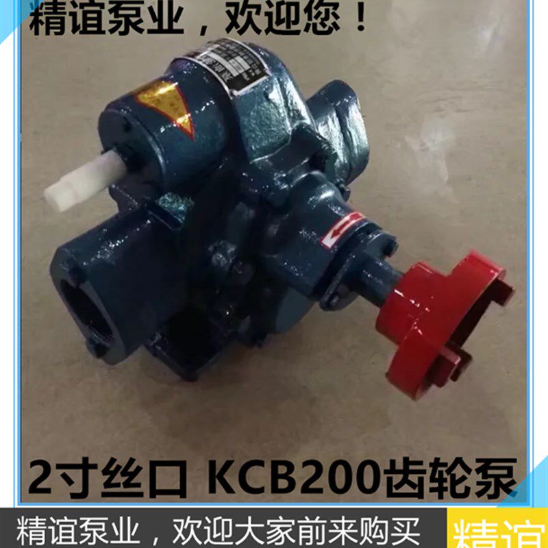 高温电动齿轮泵KCB200丝口齿轮油泵自吸泵口径2寸配4KW整机输送泵