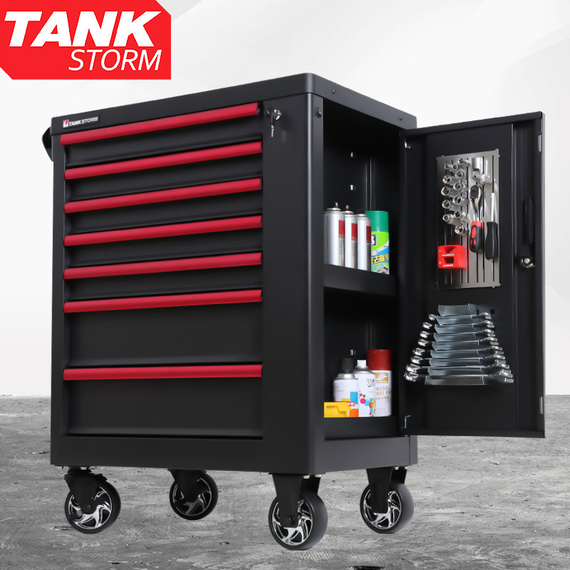 TANKSTORM汽修工具车多功能手推车五金移动周转车重型汽保工具柜