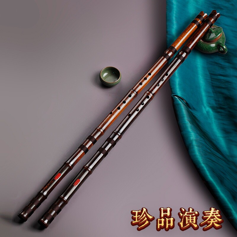 伶吟专业演奏级洞箫大漆工艺典藏老料八孔正反手G调民族乐器F萧