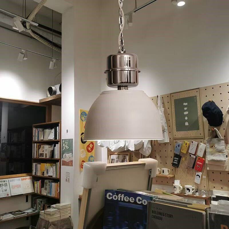 简约现代红色吊灯 单头餐厅吧台灯 工业风创意个性灯具