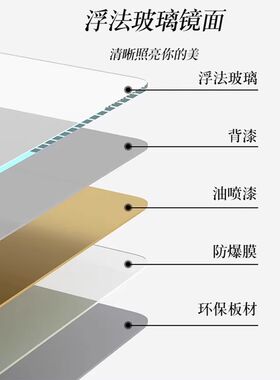 网红全身镜家用落地镜简约高清穿衣镜挂墙壁挂试衣镜卧室更衣镜子