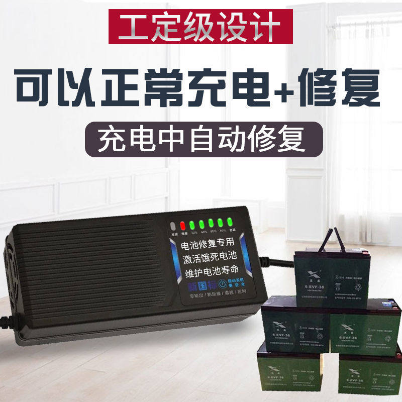 电动车电瓶修复器激活48V60V72V电池电瓶充电器脉冲电车快充通用