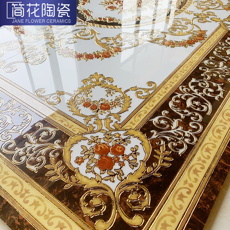 客厅拼花地砖800x800 欧式微晶石餐厅入户玄关过道地毯花瓷砖拼图
