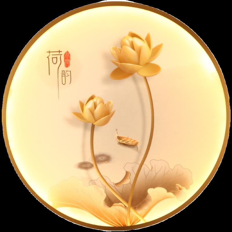 创意新中式玄关灯壁画灯楼梯人体感应过道高级入户门装饰挂画壁灯