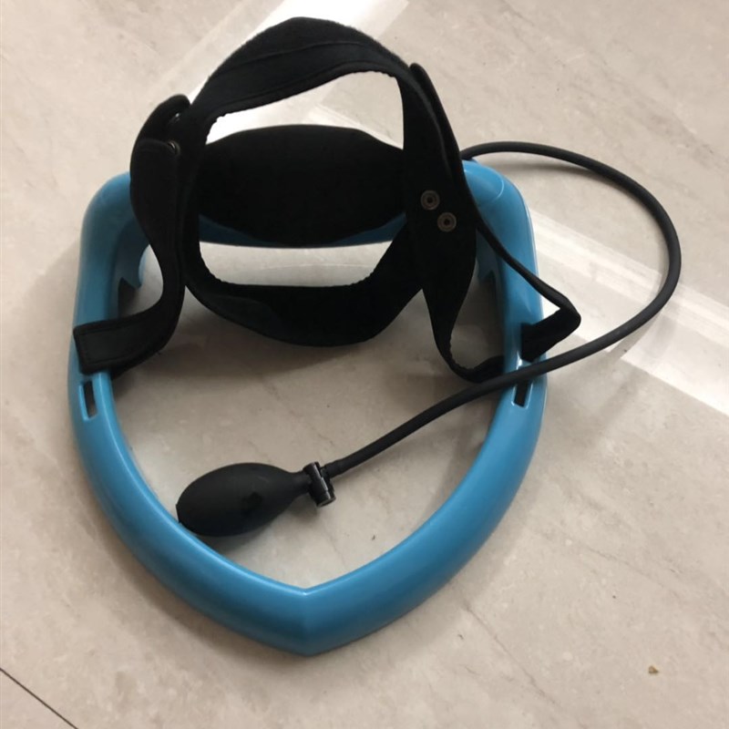 颈椎充气按摩器蝶形设计机械式按摩枕 舒缓脊椎保护器