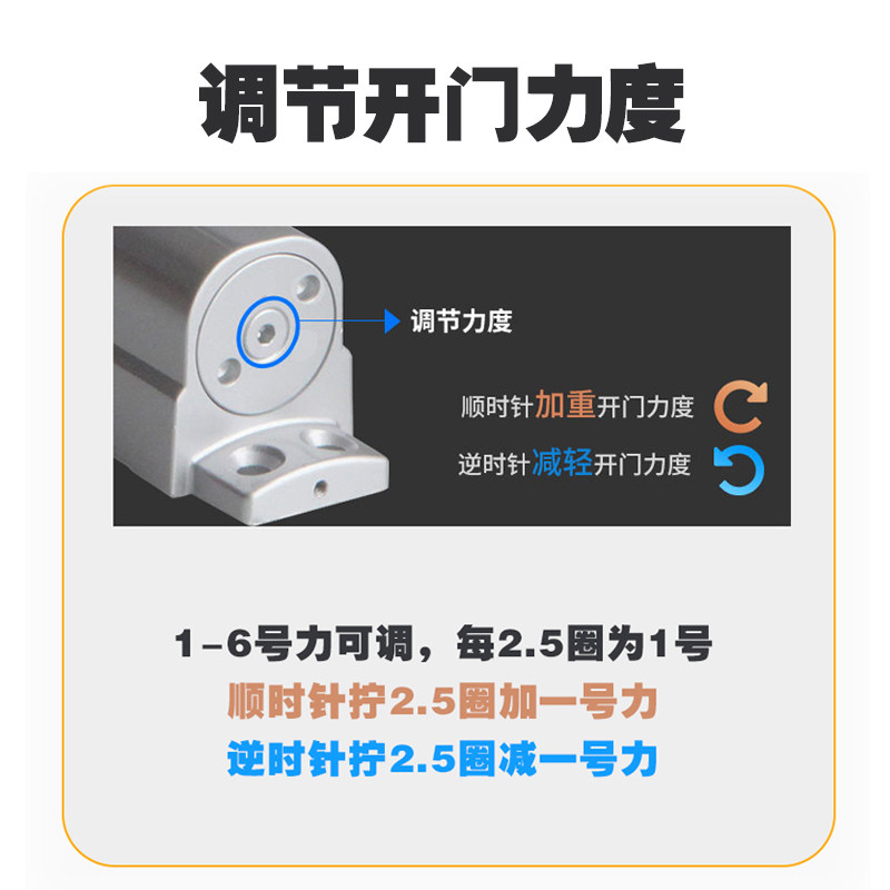 超重型250公斤闭门器液压缓冲自动关门器不定位力度可调铁门小区