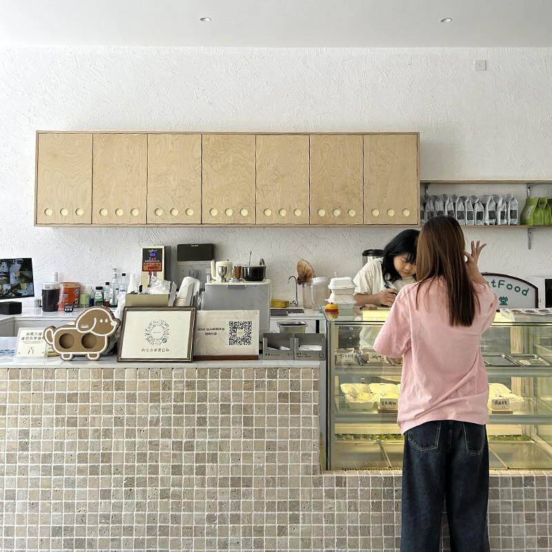 咖啡店海洋板墙上柜子商用餐厅壁柜奶茶店创意储物柜吊柜收纳柜子