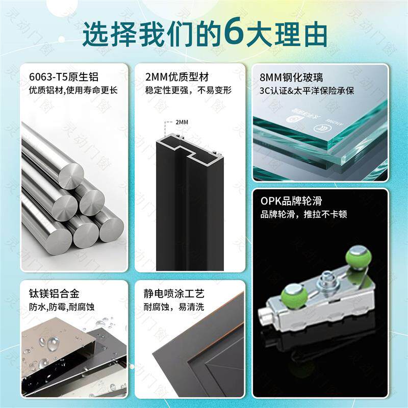 法式复古极窄白色折叠门厨房卫生间阳台隔断门铝合金吊轨玻璃移门