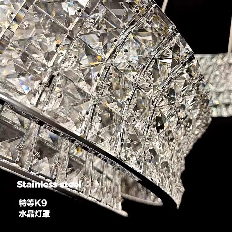 水晶灯客厅简约现代大气奢华客厅灯新款圆形意式轻奢卧室餐厅灯具