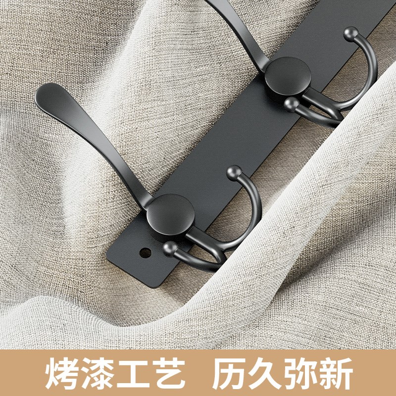 厨房橱柜门后挂钩2cm厚门 卧室衣柜门上无痕卡夹式衣服收纳挂衣架