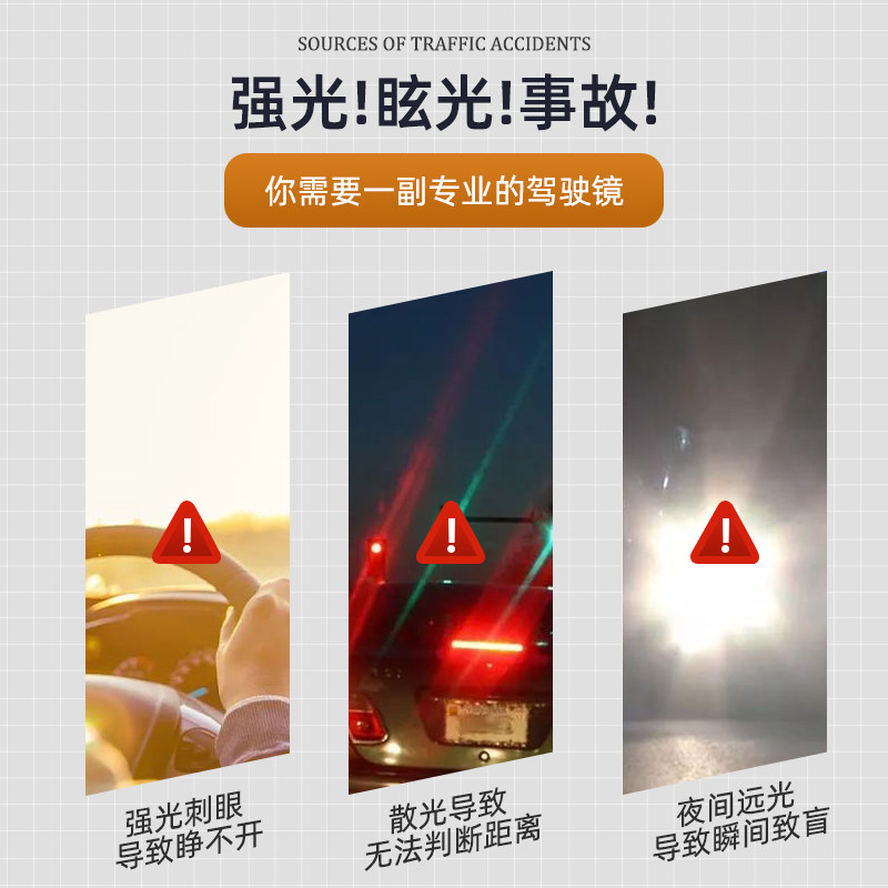 近视可配度数开车专用司机驾驶夜视镜日夜两用男士偏光太阳眼镜