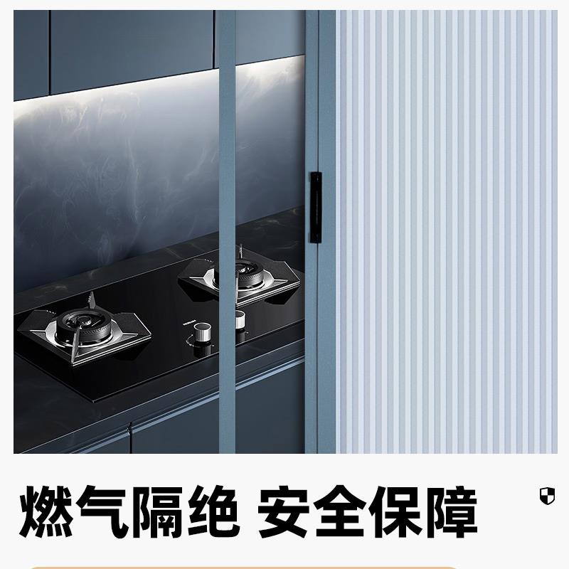 厨房门推拉门隔断移门铝合金蜂巢折叠门推拉柜门落地地轨新款隐形