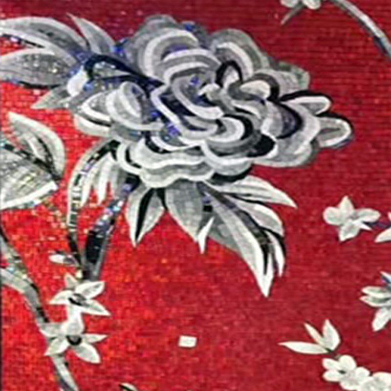新中式花鸟马赛克剪画壁画背景墙瓷砖玄关拼图拼花客厅装饰挂画