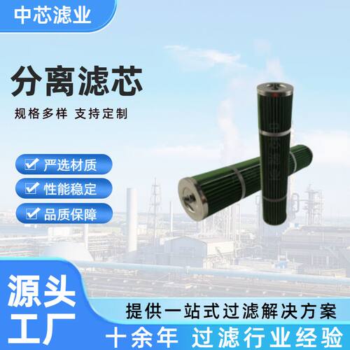 中芯滤业 航空煤油天然气特氟龙材质分离滤芯 油气分离滤芯