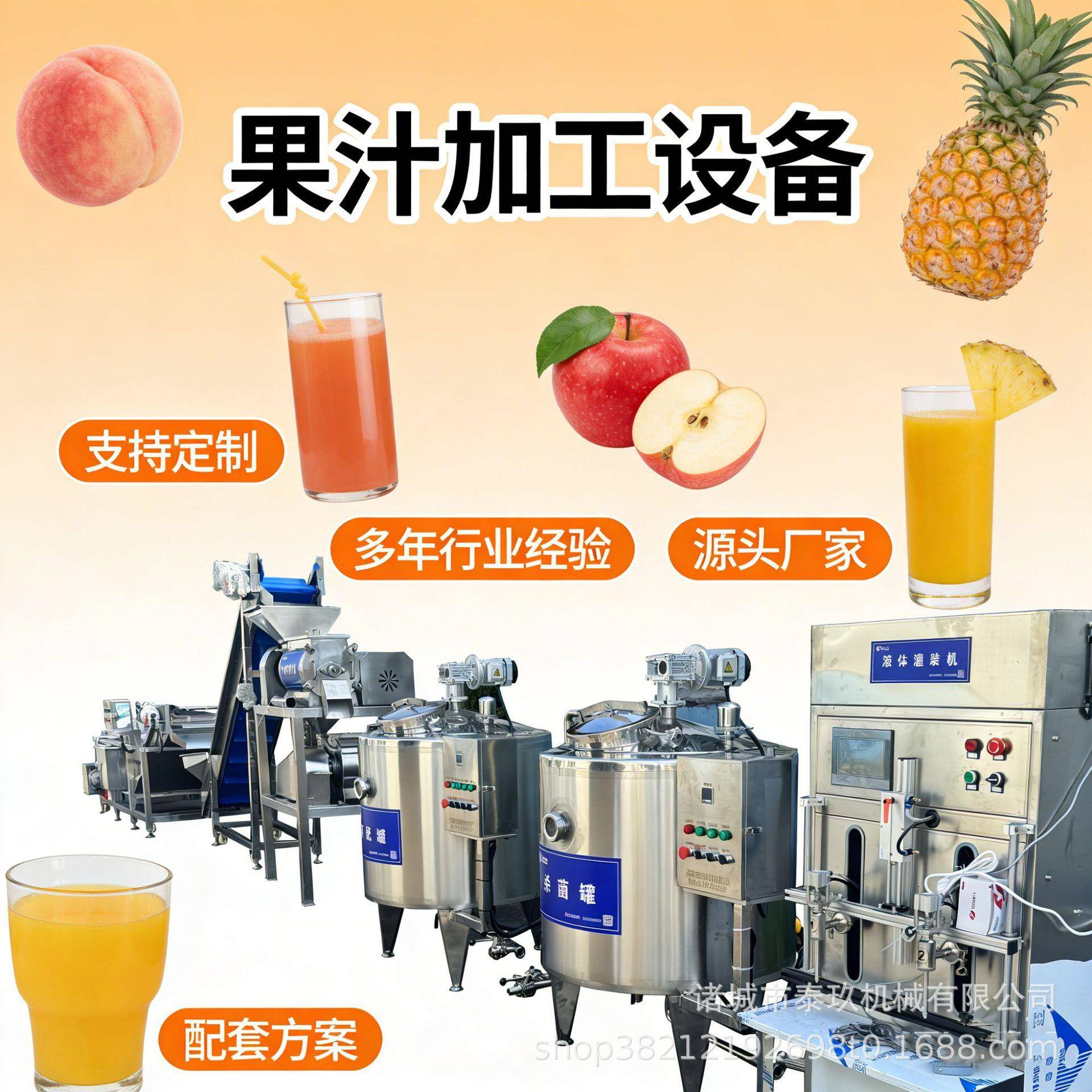 全套樱桃汁饮料生产线中小型雪梨汁生产设备小型山楂汁加工机器