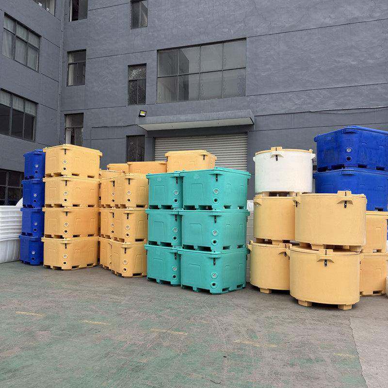 1000L冷藏箱双层PU发泡箱海鲜周转桶大容量冰块保温桶滚塑工艺