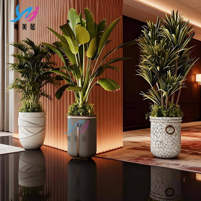 玻璃钢户外花箱异性落地花钵广场种植池移动花盆家居庭院装饰花器