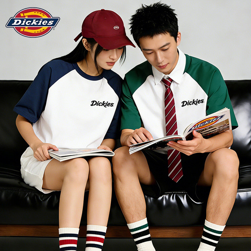 Dickies纯棉撞色短袖26夏季新款