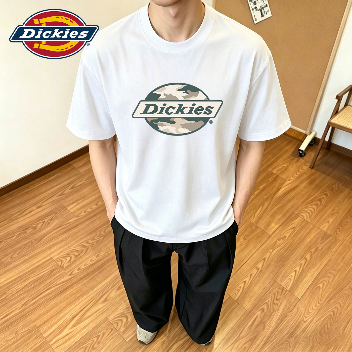 【官方正品】美式重磅正肩t恤男