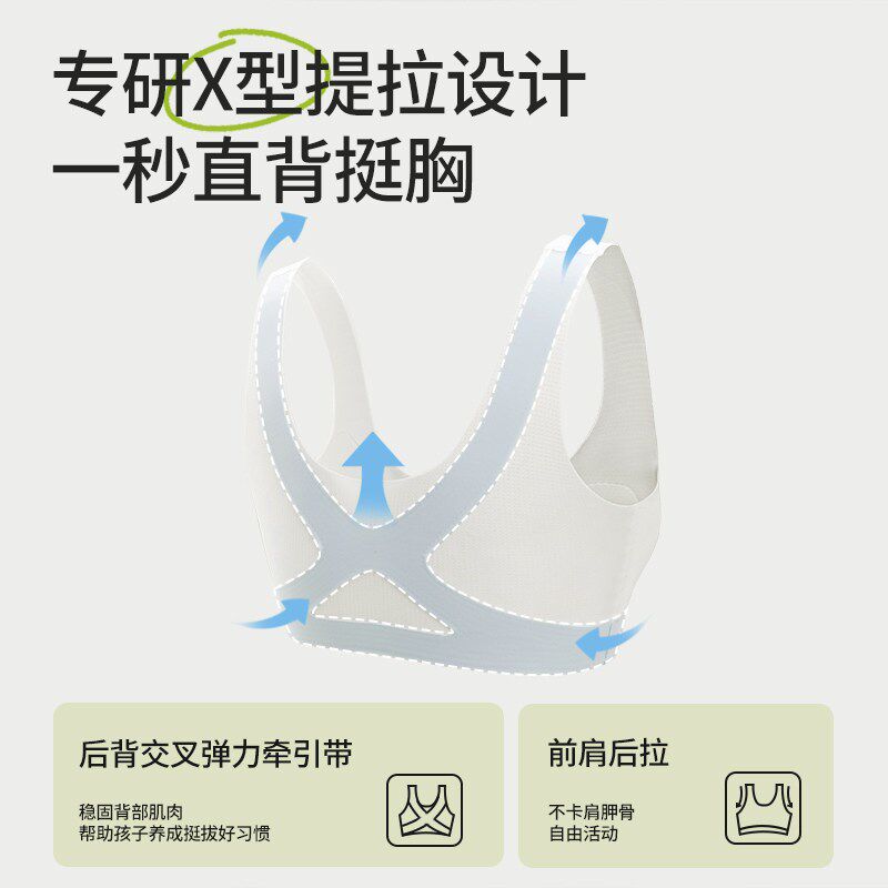 女童运动内衣青春发育期儿童小背心小学生第一阶段防凸点少女文胸