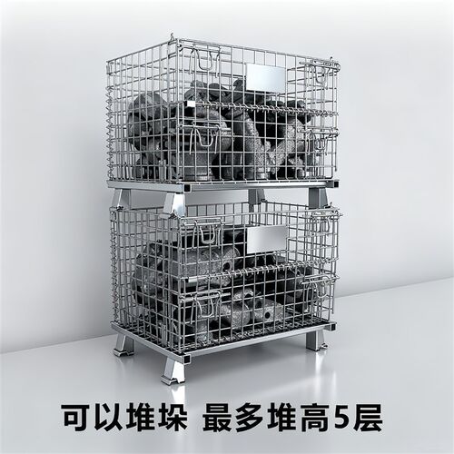 收纳铁筐废料收集箱铁笼子长方形加固废纸箱收纳筐垃圾筐工业用