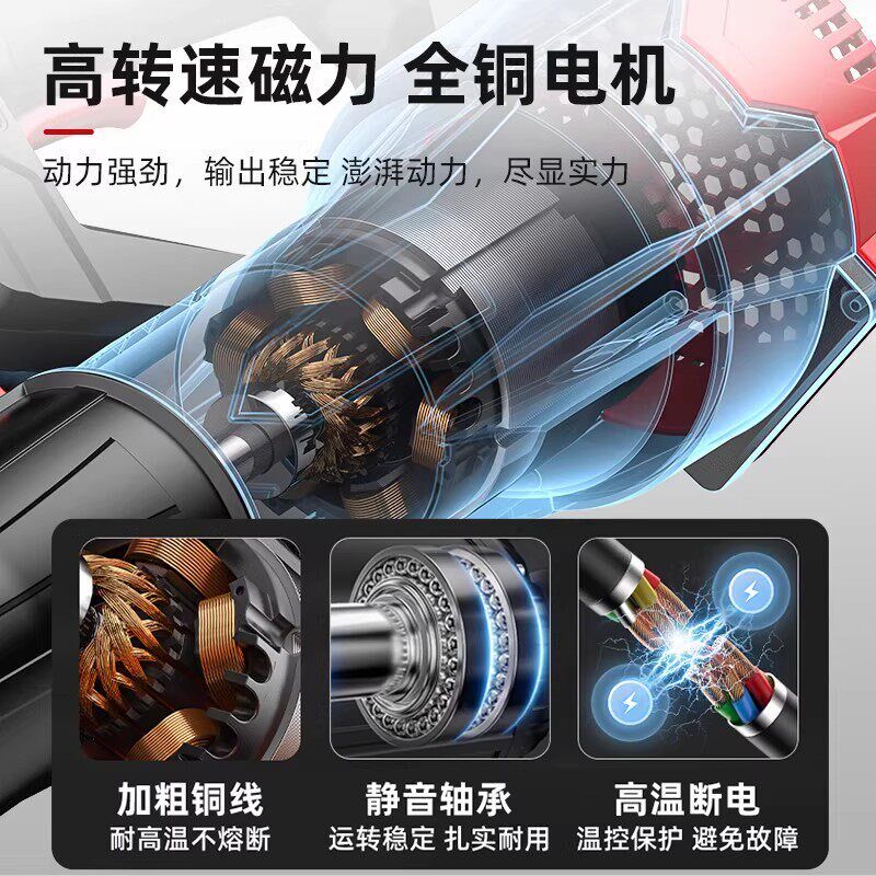 充电式鼓风机强力吹风机大风力工业涡轮暴风锂电吹树叶汽车吹雪机