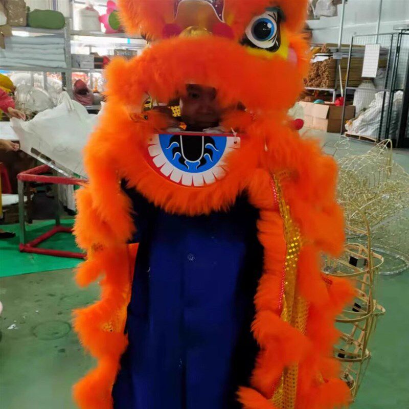 六一儿童节幼儿园舞龙舞狮塑料醒狮头表演道具学校表演舞小狮子