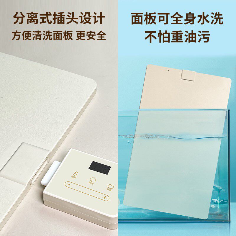玛莉阿姨水洗硅胶暖菜板折叠式热菜保温餐桌垫家用饭菜加热多功能