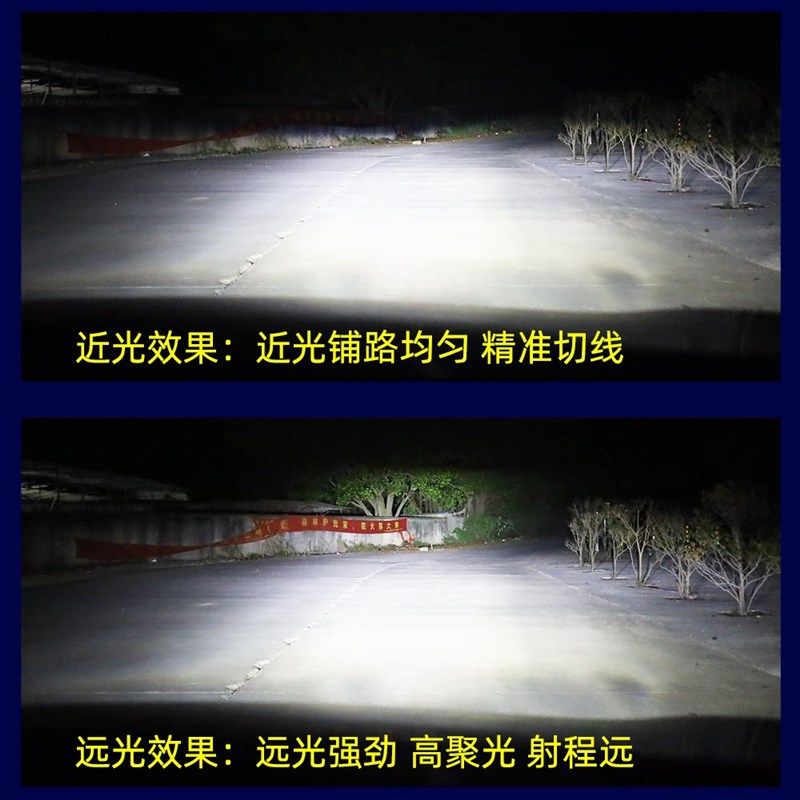 汽车LED大灯D4S/R原车疝气灯泡D2S/R改装LED超亮强光远光近光车灯