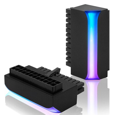 主板24PIN90电源转接头供电延长线5V ARGB神光同步电脑机箱装饰