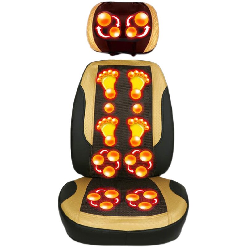 颈椎按摩器仪肩颈腰背部全身多功能电动加热按摩靠垫中老年按摩椅