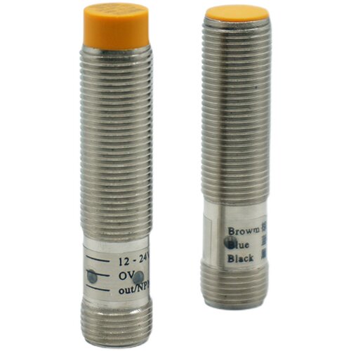 邦拓斯M12接近开关三线非埋入航插式24V感应传感器AT12-4NO/2NWO