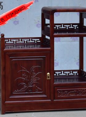 中式实木茶水柜茶车茶道桌茶台可放水桶玄关柜酒水柜餐边柜收纳柜