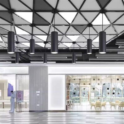 明装射灯长筒灯办公室掉线灯餐厅饭店过道工程款圆筒柱形吊装筒灯