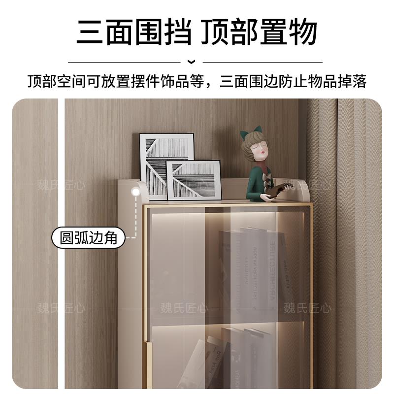 实木床头柜靠墙一体卧室2025新款置物架床边斗柜简约风高级感立柜