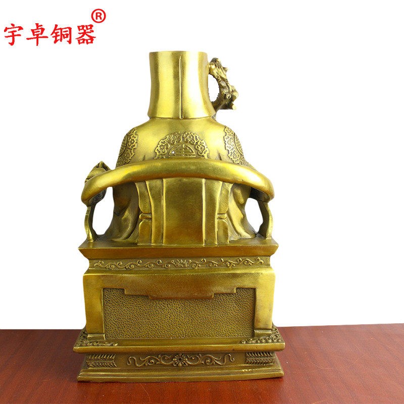 宇卓铜器纯铜 土地公 土地婆 黄铜 土地爷 土地奶铜像工艺品摆件