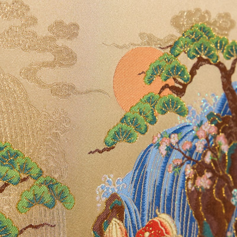 鱼跃龙门南京云锦研究所高档装饰画非遗挂画升迁升职升学礼品送人