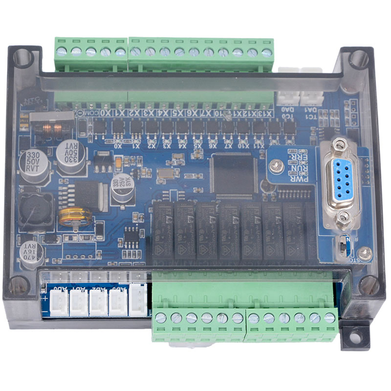领控PLC工控板 兼容三凌菱FX2N带模拟量温度工业级可编程控制器