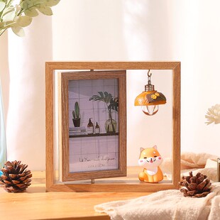 7寸定制 相框摆台照片打印旋转双面通用儿童相册框架情侣礼物diy6