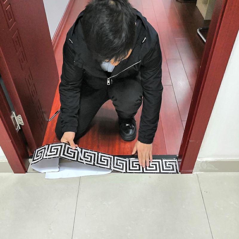 厨房卧室门槛石贴纸过门石地贴纸客厅走廊装饰踢脚线墙贴防水耐磨