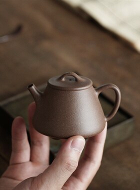 宜兴紫砂壶五堂高石瓢手工制作原矿段泥功夫小壶小品茶壶文人茶具