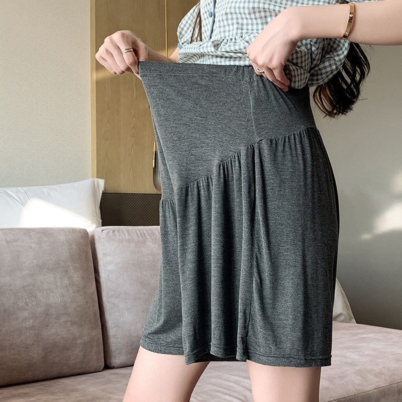 孕妇裤夏季新款外穿莫代尔阔腿短裤孕期休闲托腹打底裤夏装孕妇装